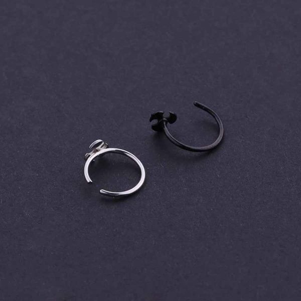 Wholesale nose ear cartilage piercing jewelry 20g surgical steel thin small open nose rings for sale