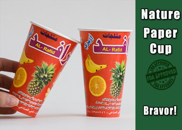 Thicken 4 Oz Paper Ice Cream Containers With Lids Coloful High Smoothness