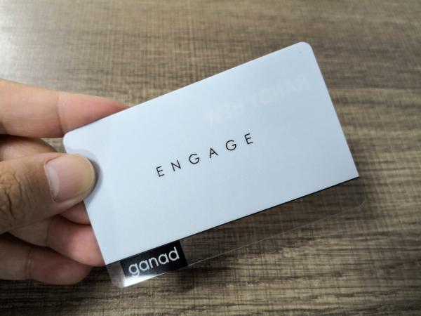 Transparent Plastic Business Cards Silkscreen Printing Size 85.6*54mm