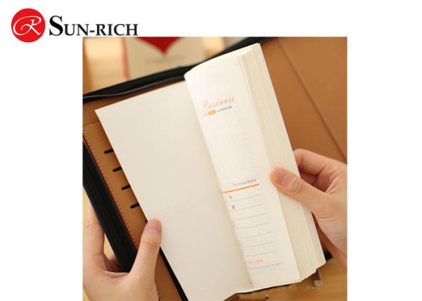 B5 A5 A6 Leather Manager folder Spiral binder notebook with zipper and Calculator