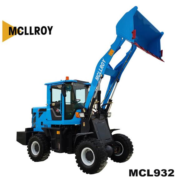 Small 2 Ton Wheel Loader Articulated , Front Bucket Loader With 1350mm Dump Reach