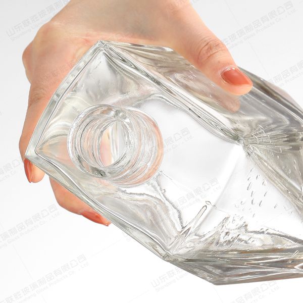 Стеклянная бутылка текилы в форме бриллиантов 500 мл 700 мл 750 мл для винного промышленного напитка