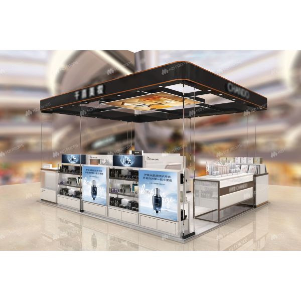 BKC016 Fashion-Forward Cosmetic Kiosk Design Makeup Mall Kiosk for Beauty Store Decoration