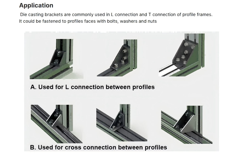 3030 Series Slot 6mm Aluminum Profile Connection Accessories Aluminum Alloy Corner Gusset Angle Bracket