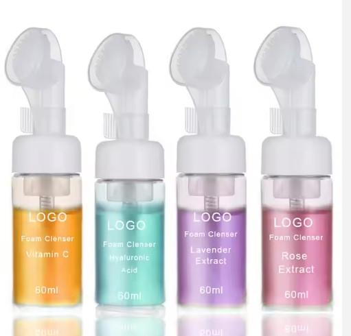 Facial Cleanser Foam Exfoliating Cleansing Mousse Pore Moisture Skin Care Washing Mousse Cleanser With Brush