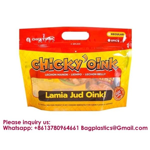 Factory OEM Printed Food Grade Rotisserie Chicken Packaging Microwave Hot Anti-Fog Pouch Zipper Handle Roasted Chicken Bags Stand Up Whole Grilled Rotisserie Roasted Chicken Packaging Bags