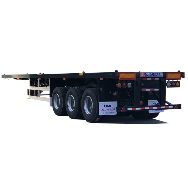 40ft Container Flatbed Semi Truck Trailers with Optional Tires and 12 Sets Twist Locks