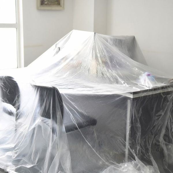 Clear Plastic Furniture Cover Fits Sofa Chair and Other Sizes Thickness 5.5-12.5 Micron