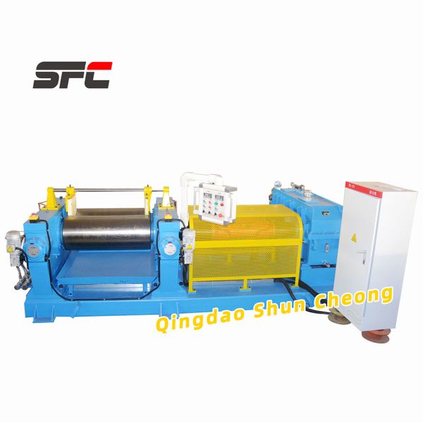 PLC Controlled 2 Roll Rubber Mixing Machine with 50-100kg/h Capacity and Stainless Steel Construction