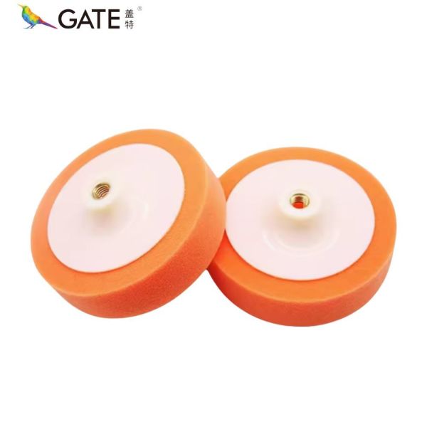Orange Sponge Wheel Advanced Durable 4 Inch Polishing Tool For Multi Surface Use