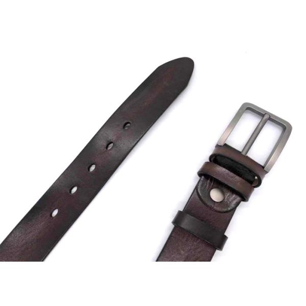 Vintage Mens Casual Brown Leather Belt Standard Size 1.5'' Width