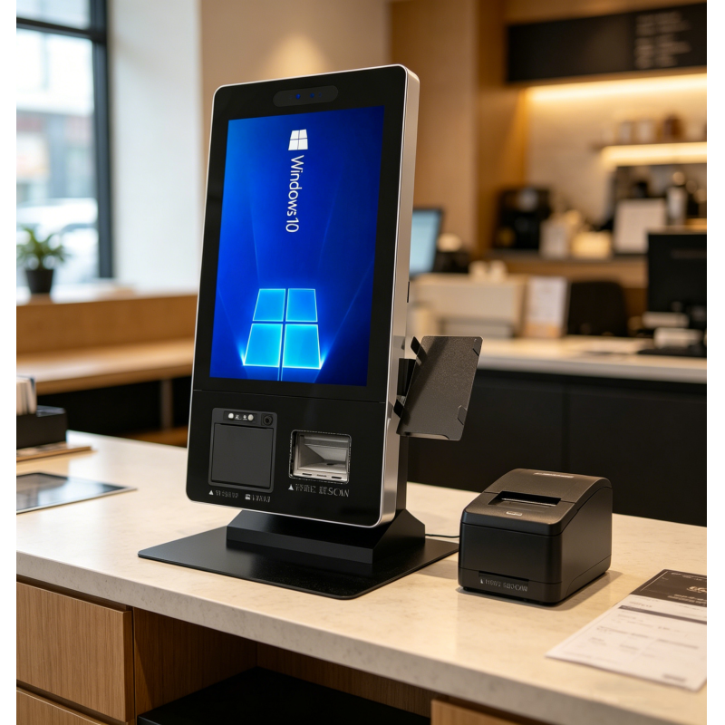 Payment terminal Android/Wind 10 Thermal Receipt Printer with Built-in Scanner, Ticket Printing POS Machine for Restaurant/Bar