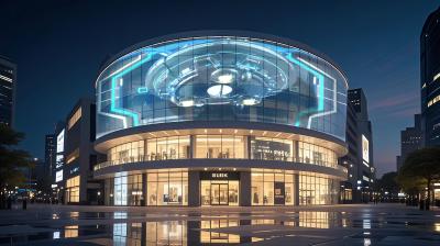 P8 High Brightnes DC5V IP67 LED Transparent Film Screen For Glass Curtain Walls
