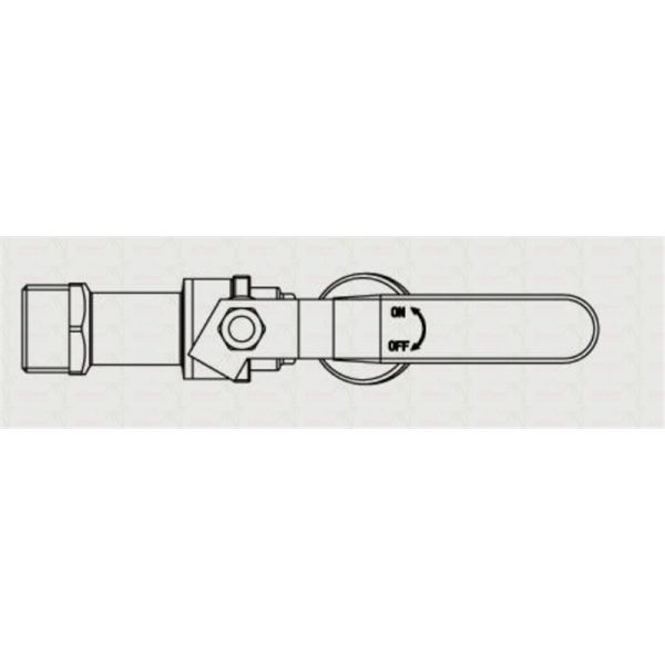 Gold Plated Heavy Duty Classic Blue Iron Handle Bibcocks Water Spout Faucet Spigot Water Tap 3/4