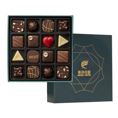 Ordem personalizada ambiental aceita Caixa de chocolate vazia com divisor de papel ecológico