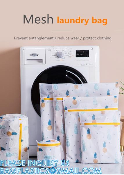 Eco-Friendly Travel Reusable Laundry Wash Bags, Lingerie Cloth Mesh nylon drawstring washable Laundry Bag