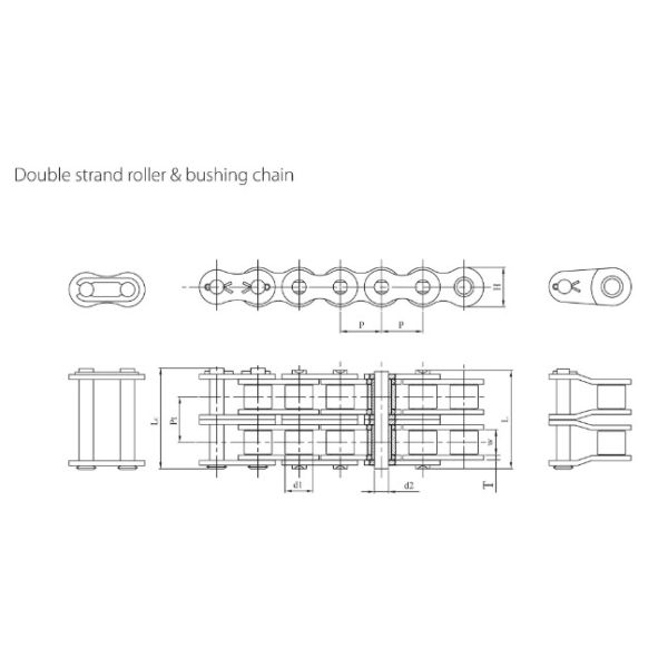 12A - 2 Drilling Rig Spares Double Stand Transmission Roller Chains