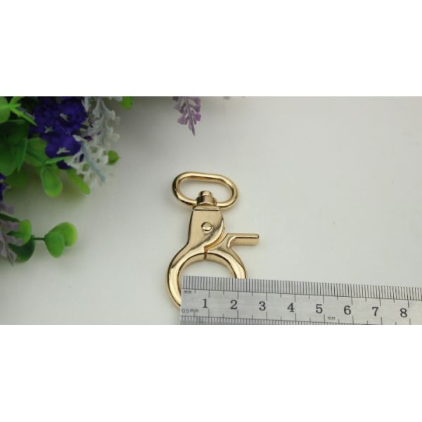 Bag accessory oval shape gold 20 mm metal dog leash snap hook for women handbag wholesale