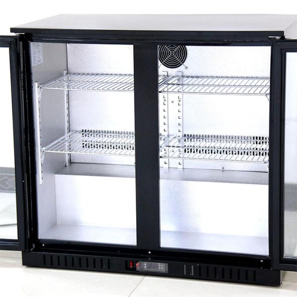do dobro de vidro comercial dos refrigeradores 208L da porta de 900*520*835mm refrigerador de vidro da exposição