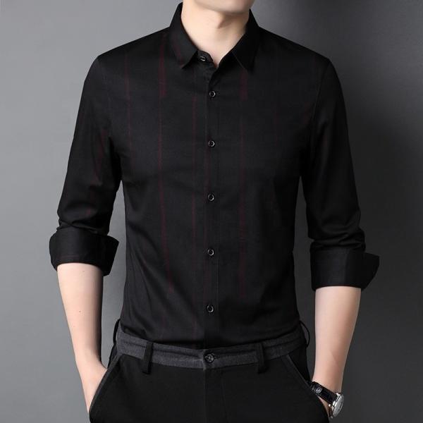 DRESS SHIRTS Custom Formal Shirt For Men Polyester Cotton Long-Sleeved Slim Casual Shirt