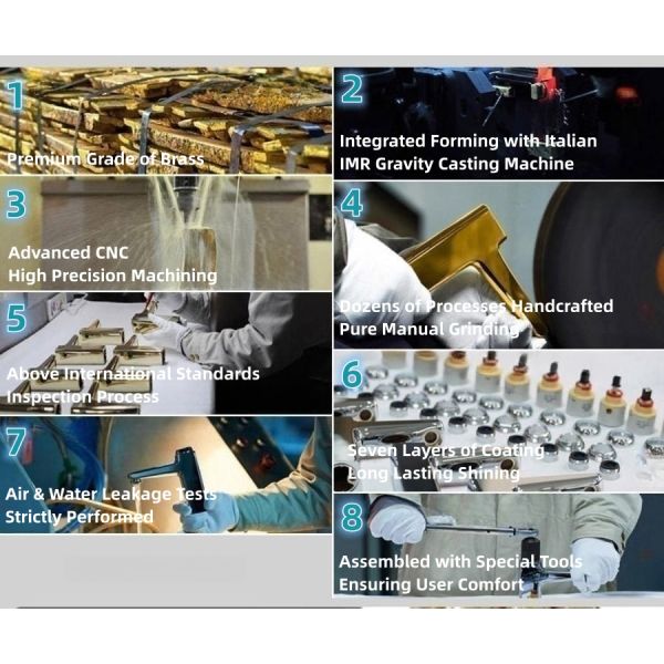 Eurpoean Luxury SS304 Exposed Valve Showers Hot Cold Shower Head Combo Set