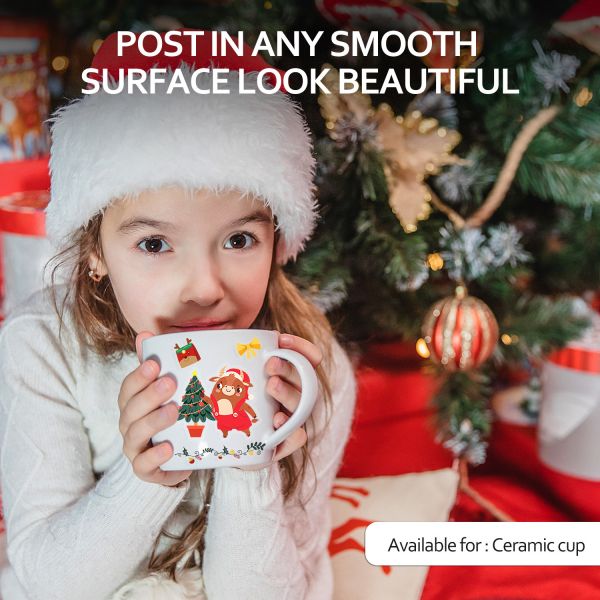 Стикер окна Xmas младших PJ013 панды для детей