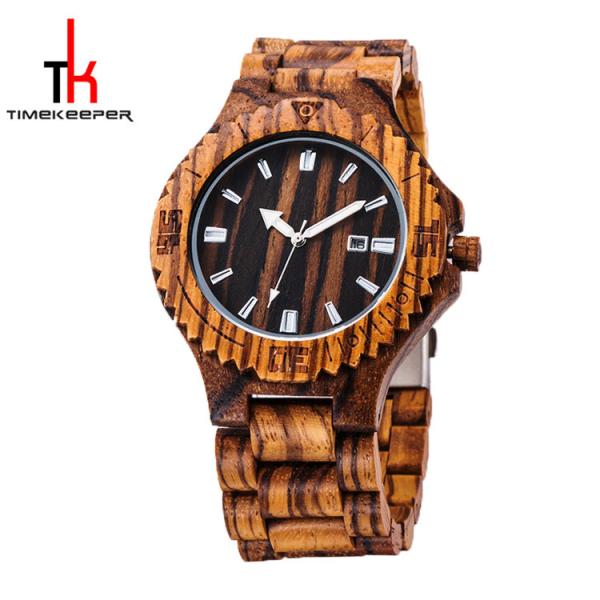 Red Sandal Wooden Wrist Watch Wood Face Watch With Your Logo