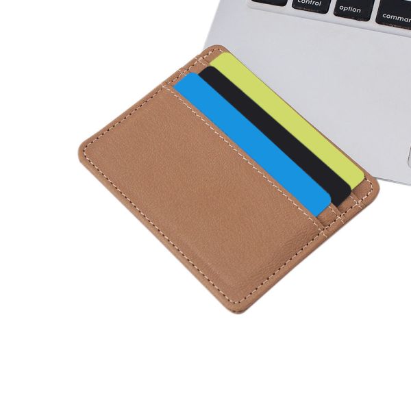 Lightweight High End PU Leather Card Case With Multiple Compartments Women Men Use