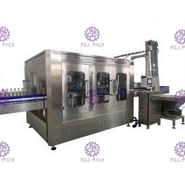 Glass Bottle Filling Machine PLC Control Vinegar Production Line 40 Head