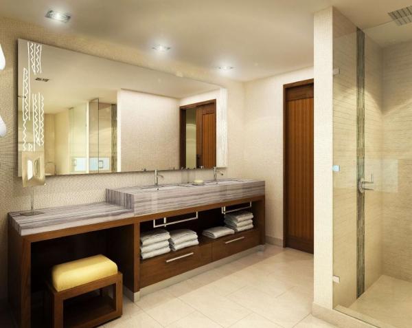 Nanggroe Aceh Darussalam travel holiday hotel room furniture by Teak wood headboard bed with TV tall cabinet and lounge