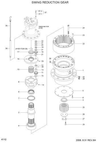 R250-7 Коробка передач с уменьшением колебания R260-7 31EN10071 31EN10070 Для Hyundai