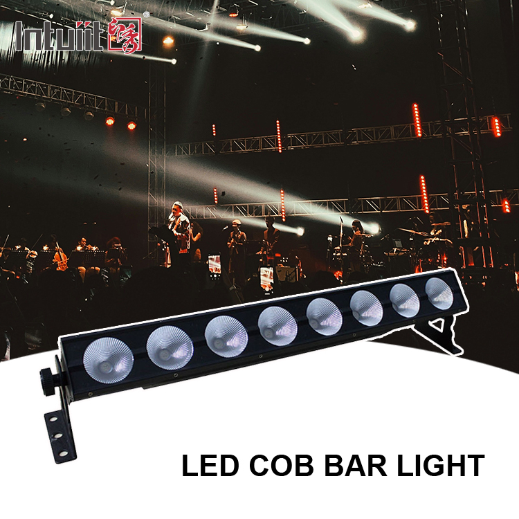 8x15W RGB 3-in-1 DMX512 LED Linear Wall Washer Stage Bar Light Indoor Wash Lighting for Church Studio Event