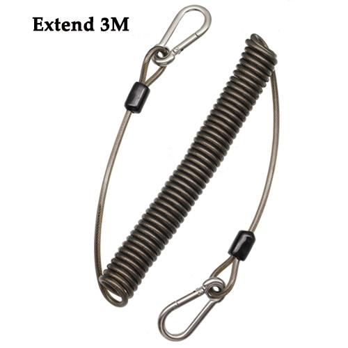 Magic Fishing Tool Flexible Coil Lanyard Leash Steel Reinforced Load 50KG