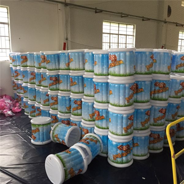 Custom Logo Inflatable Ice Bucket: Personalized Party Cooler for Weddings, Corporate Events & Summer Gatherings | White Portable Inflatable Drink Tub