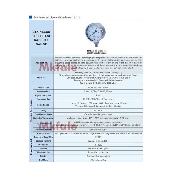 2 манометр нержавеющей стали 4 дюймов жидкостный, сухой тип манометр воды цифров