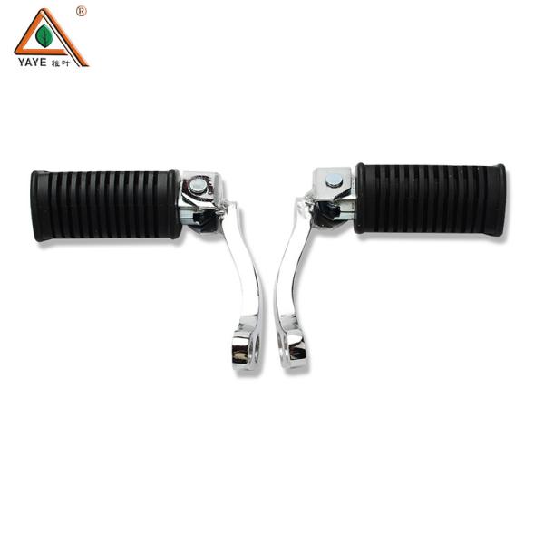 GN125 Motorcycle Front Footrest Parts Aluminum Rubber Wide Foot Pegs For Distribution
