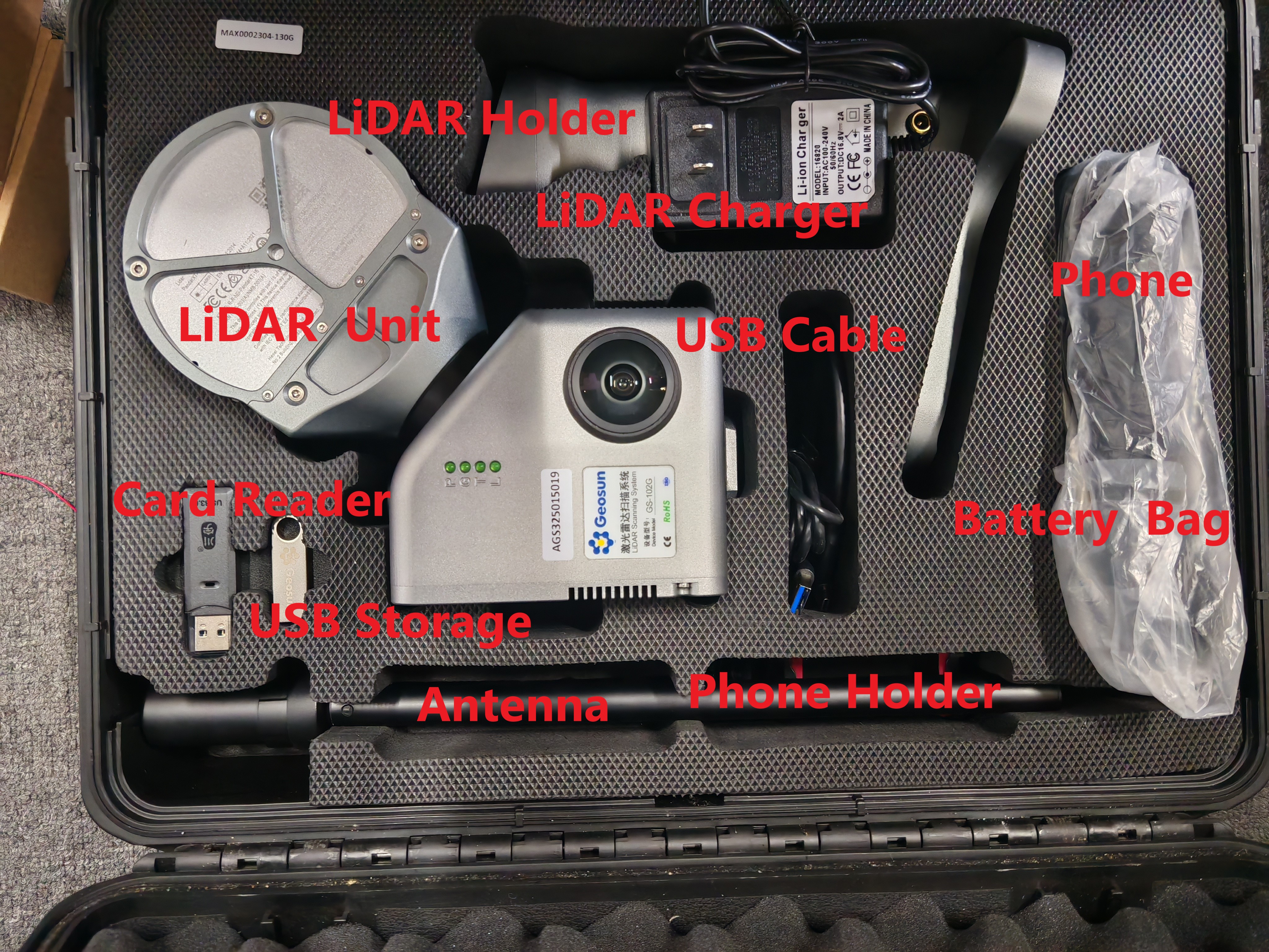 Система сканирования LiDAR GS-100G SLAM HESAI XT16 Сбор подземных картографических данных в 3D