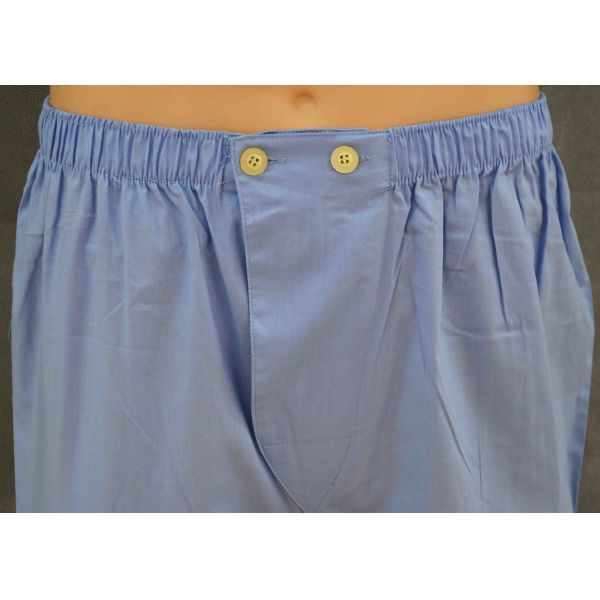 Soft Handfeel Mens Luxury Sleepwear Navy Piping Around The Neckline