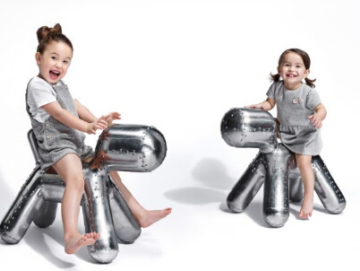 Modern fiberglass puppy chair children dog shape scoop chair