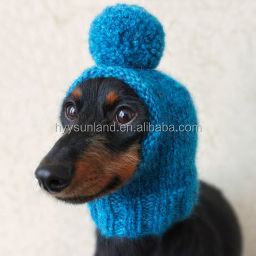 Y-Z Pom-Pom Mini Dachshund Small Dog Hat Knit Knitted Little Dog Pet Hat