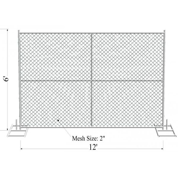 chain link temporary fence