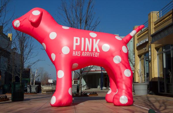 Inflatable advertising pink dog for sale