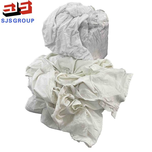 Marine Cleaning Strong Water Absorbency 10kg 100 Cotton White T Shirt Rags
