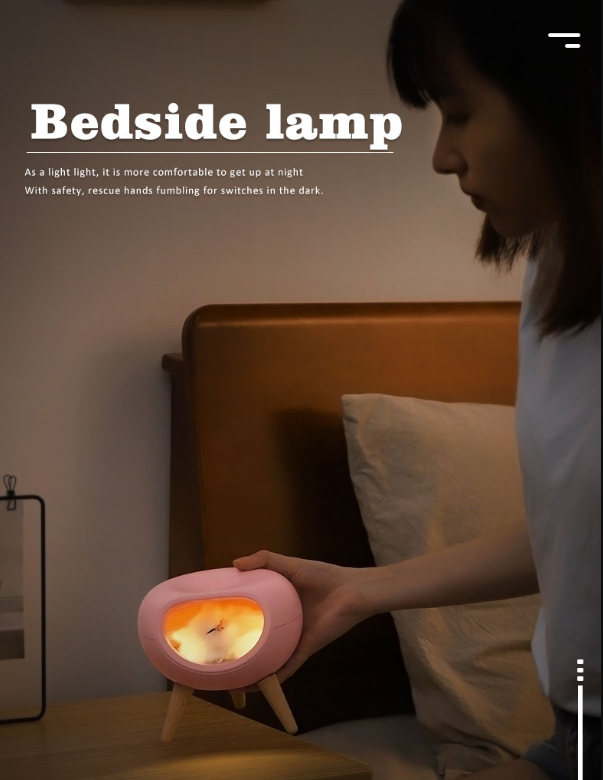 1200mAh Atmosphere Bedroom LED Night Light 145x138x136mm USB Charging