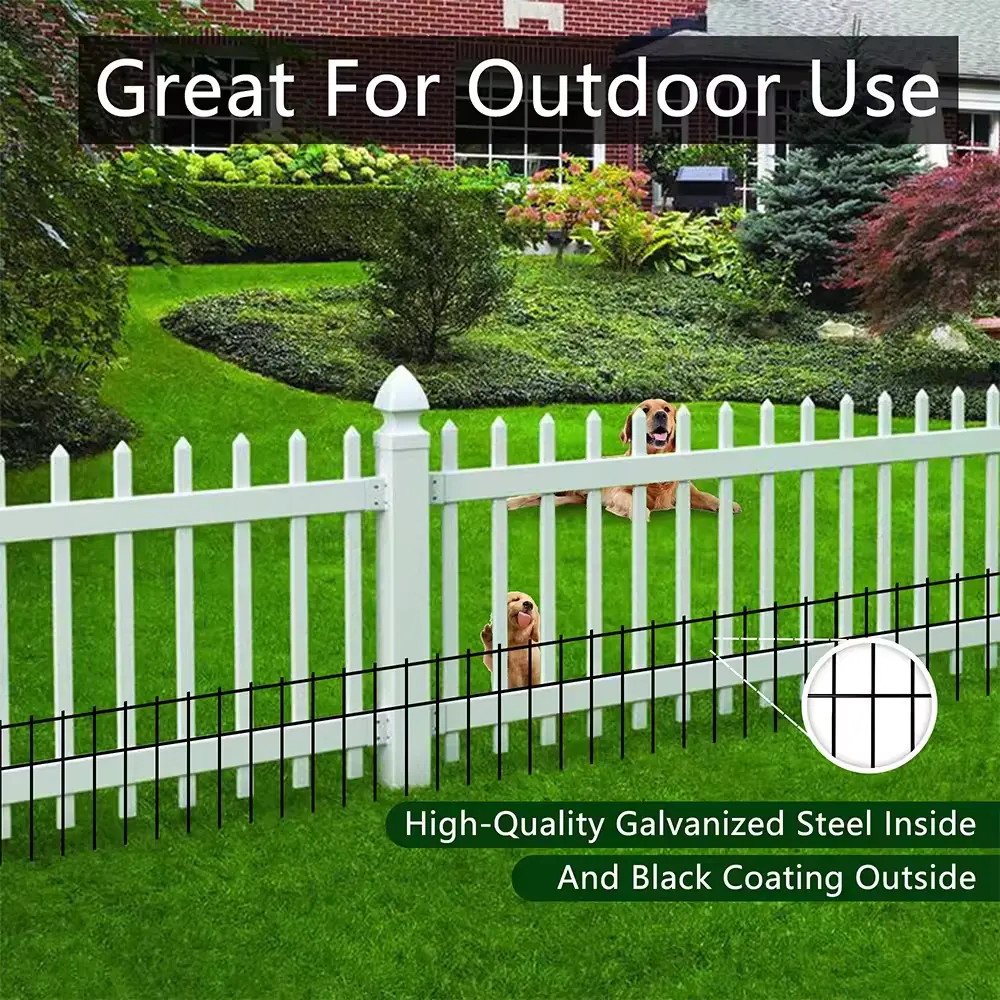 Animal Barrier Fence, Sharp Angled Ends, Ground Spike Defense,Underground Decorative Garden Fence(