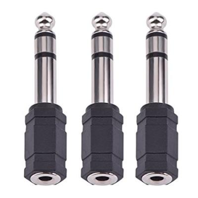 6.35 mm Audio Stereo Plug to 3.5 mm Stereo Headphone Jack Adapter