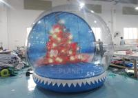 costura inflável do PVC Santa Snow Globe Ball Quadruple de 0.65mm