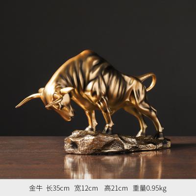 Small Indoor Table Decoration Taurus Sculpture Cast Copper Batch Production