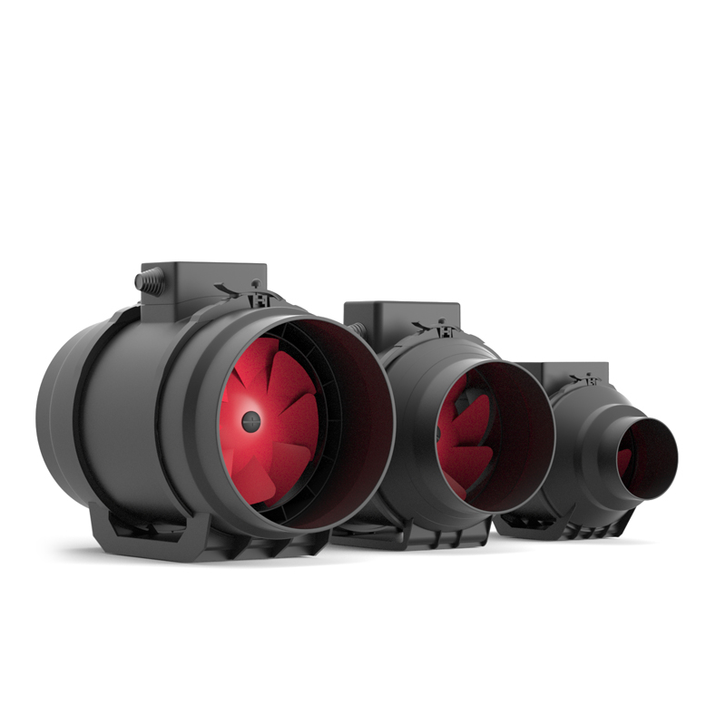 Bajo ruido de la planta de cultivo hidropónico tienda de cultivo de conductos en línea de flujo mixto ventilador de escape para invernadero