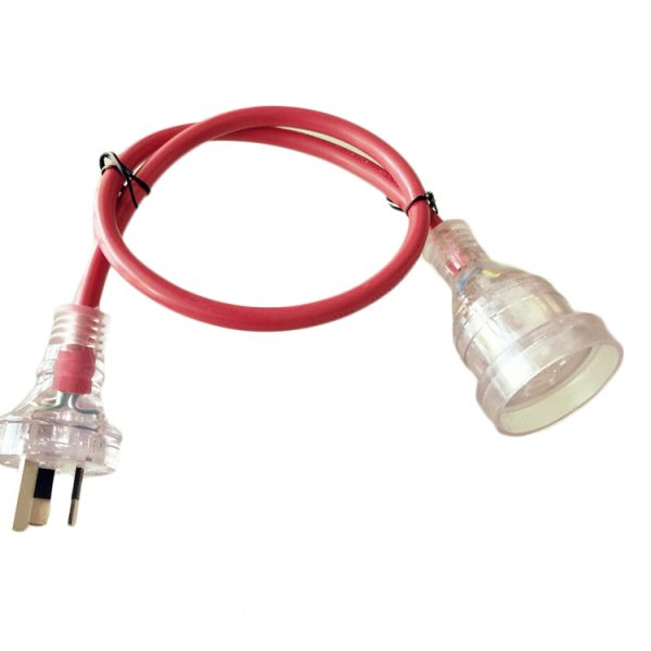 3 Prong Plug 10A Saa Power Cord Customized Length With 250V Voltage